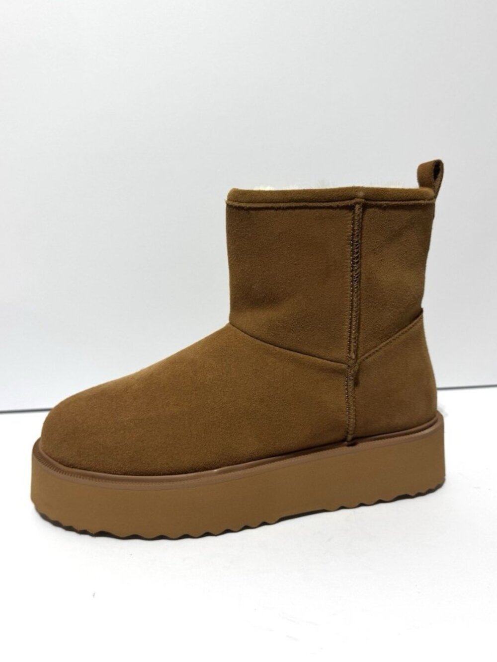 BCTEX Coll Womens Platform Ankle Boots Chestnut Size 8 M